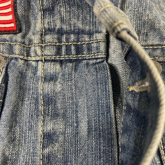 Southpole Premiun Mens Blue Biker Patched Denim Vest Size L - Picture 15 of 15